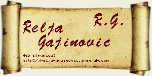 Relja Gajinović vizit kartica